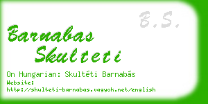 barnabas skulteti business card